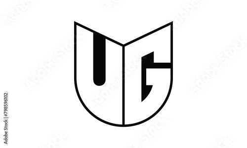 UG initial letter bat icon gaming logo design vector template. batman logo, sports logo, monogram, polygon, war game, symbol, playing logo, abstract, fighting, typography, icon, minimal, wings, battle