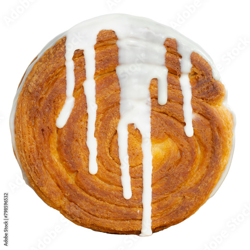 Knusprige New York Croissant Rolle mit weißer Glasur
