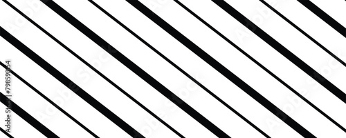 Black on white abstract perspective line stripes with dimensional effect isolated on white background.	