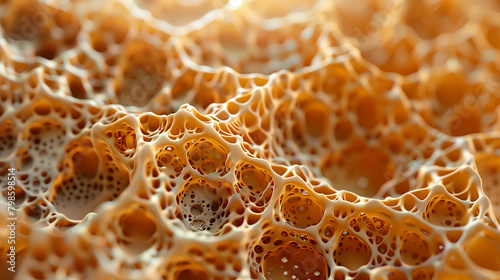 Lecithin molecules form intricate patterns reminiscent of skin structure.