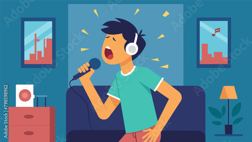 A teenager closed their bedroom door and turned up the music singing along with every song at the top of their lungs to let out frustration and pentup.