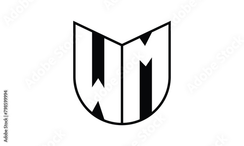 WM initial letter bat icon gaming logo design vector template. batman logo, sports logo, monogram, polygon, war game, symbol, playing logo, abstract, fighting, typography, icon, minimal, wings, battle