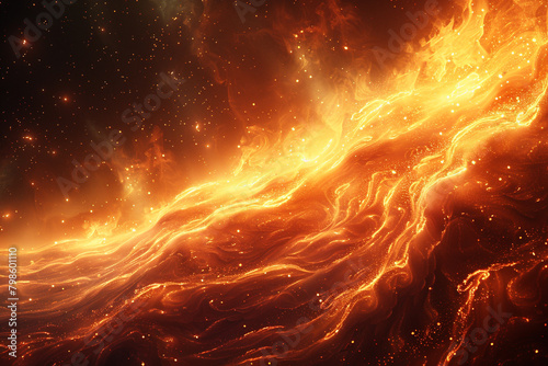 Glowing embers swirling in a tempest of fiery passion, leaving trails of ember in their wake.