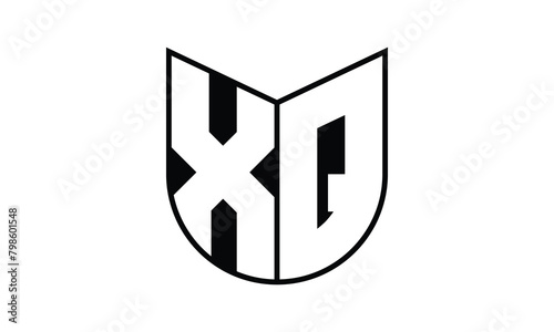 XQ initial letter bat icon gaming logo design vector template. batman logo, sports logo, monogram, polygon, war game, symbol, playing logo, abstract, fighting, typography, icon, minimal, wings, battle