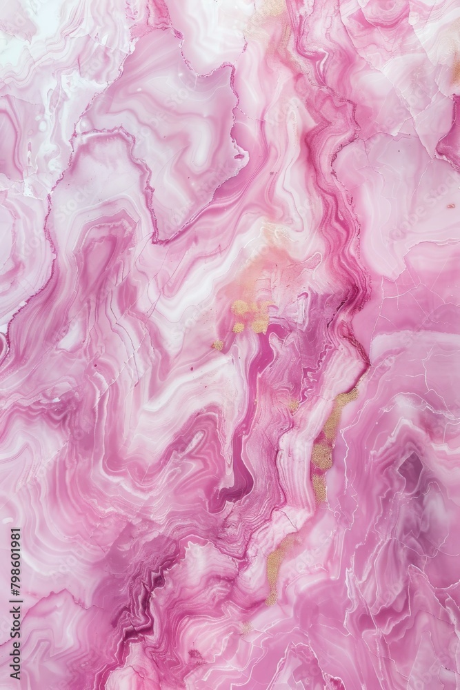 This image showcases gentle pink tones and subtle golden veins of marble, creating a sense of softness and warmth