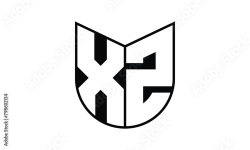 XZ initial letter bat icon gaming logo design vector template. batman logo, sports logo, monogram, polygon, war game, symbol, playing logo, abstract, fighting, typography, icon, minimal, wings, battle