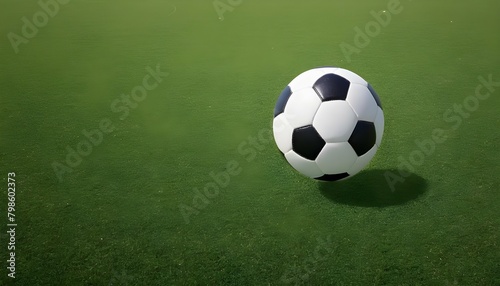A Soccer Ball Bouncing On A Green Field