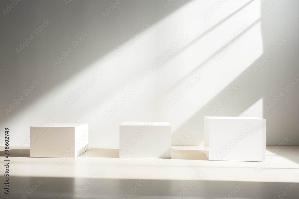 white box podiums with minimalist setup and stunning light. showcase your product white box podiums with minimalist setup and stunning light. showcase your product