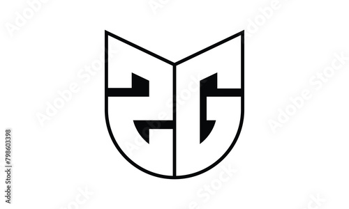 ZG initial letter bat icon gaming logo design vector template. batman logo, sports logo, monogram, polygon, war game, symbol, playing logo, abstract, fighting, typography, icon, minimal, wings, battle
