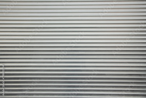 Obraz na płótnie Rolled Steel Shutter Door Texture Background . Horizontal shot w salonie