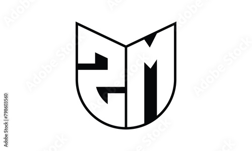 ZM initial letter bat icon gaming logo design vector template. batman logo, sports logo, monogram, polygon, war game, symbol, playing logo, abstract, fighting, typography, icon, minimal, wings, battle