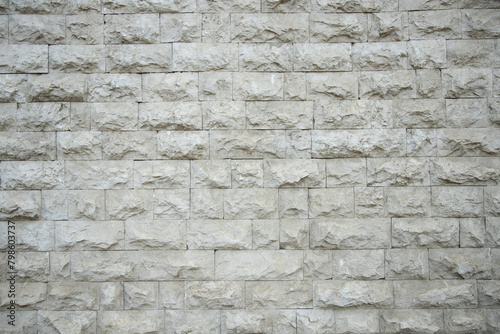    wall made of facing bricks . Background texture