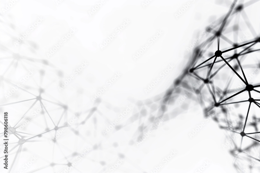 Black lines and dots on white background on the side form semblance of ...