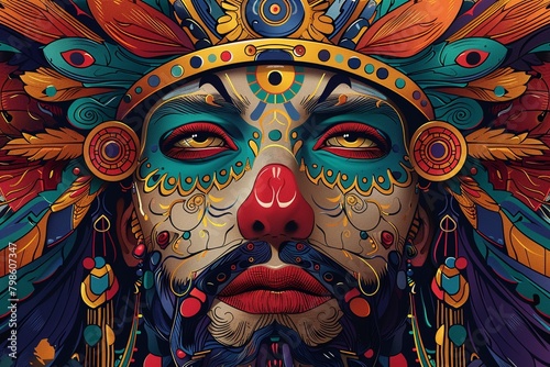 Inspired by the Byzantine era, an illustration of faces comes to life with vibrant colors and intricate details, paying homage to a rich cultural heritage 8K , high-resolution, ultra HD,up32K HD