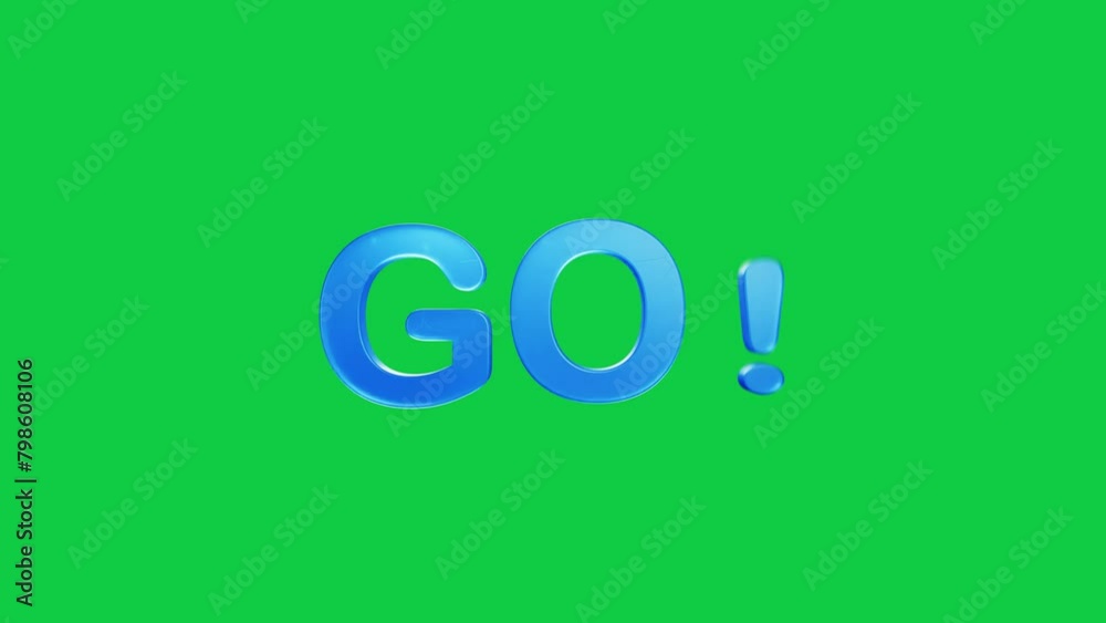 go text popup animation 3d animation video green screen