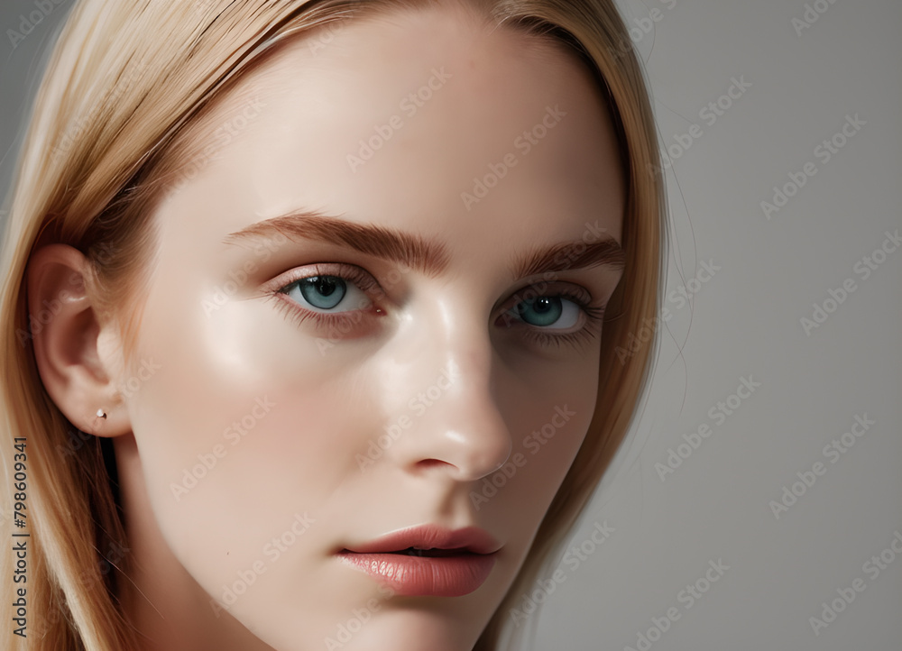 Portrait of a fashionable elegant woman, modern style, generative ai Portrait of a fashionable elegant woman, modern style, generative ai