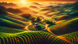 Vibrant Vineyards: A Bird's Eye View of Lush Colors and Wine Industry Promotions