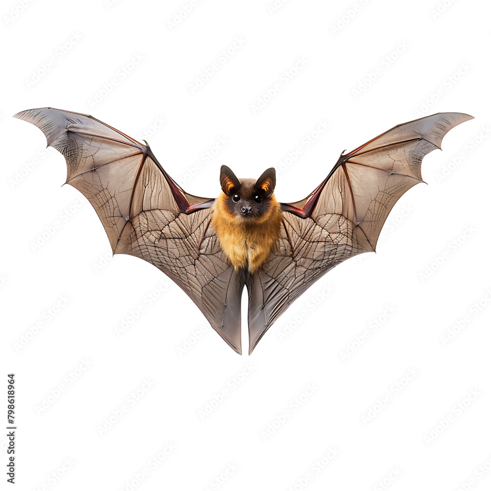 Obraz premium Bat flying on isolated transparent background