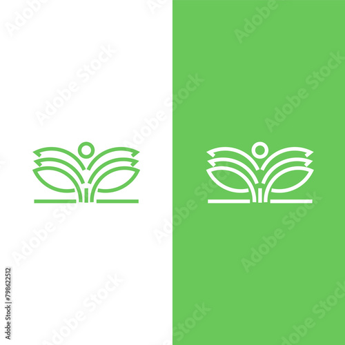 leaf green logo design and symbol