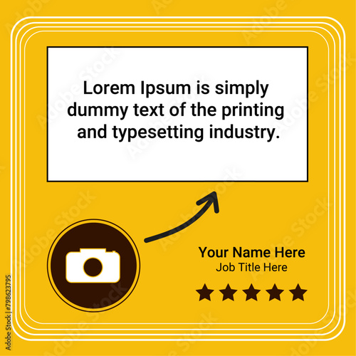Customer review social media post, Customer feedback design