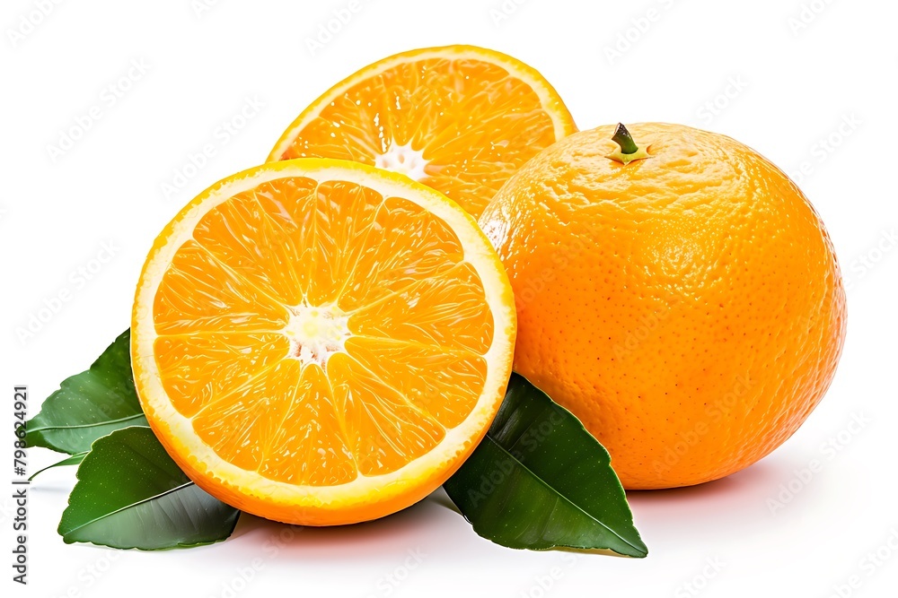 Orange fruit isolated on a white background. Orange fruit isolated on a white background.