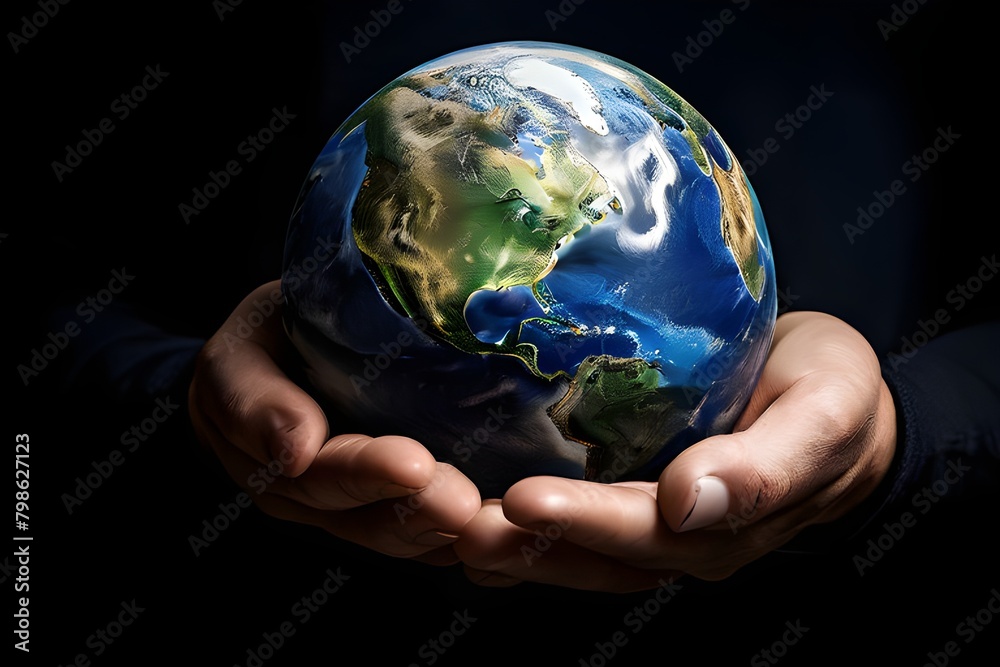 A person holding a globe, symbolizing global connection and unity. A person holding a globe, symbolizing global connection and unity.