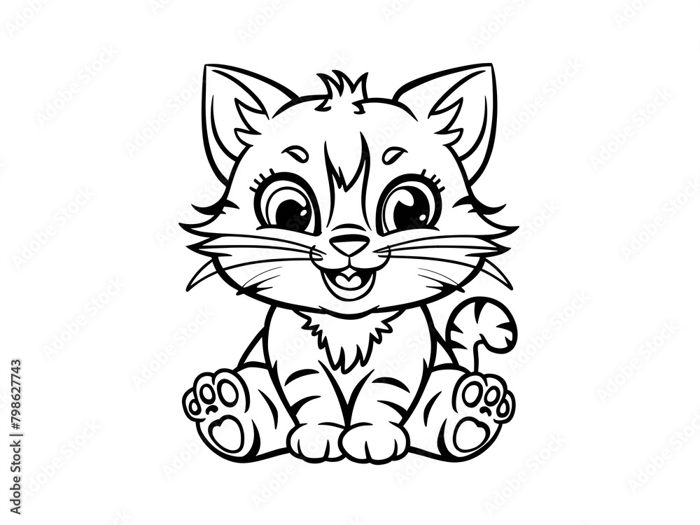 illustration of a kitten  art design