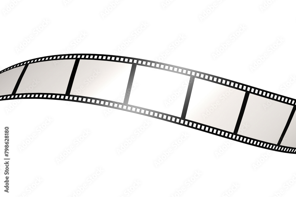Isolated film strip on white background