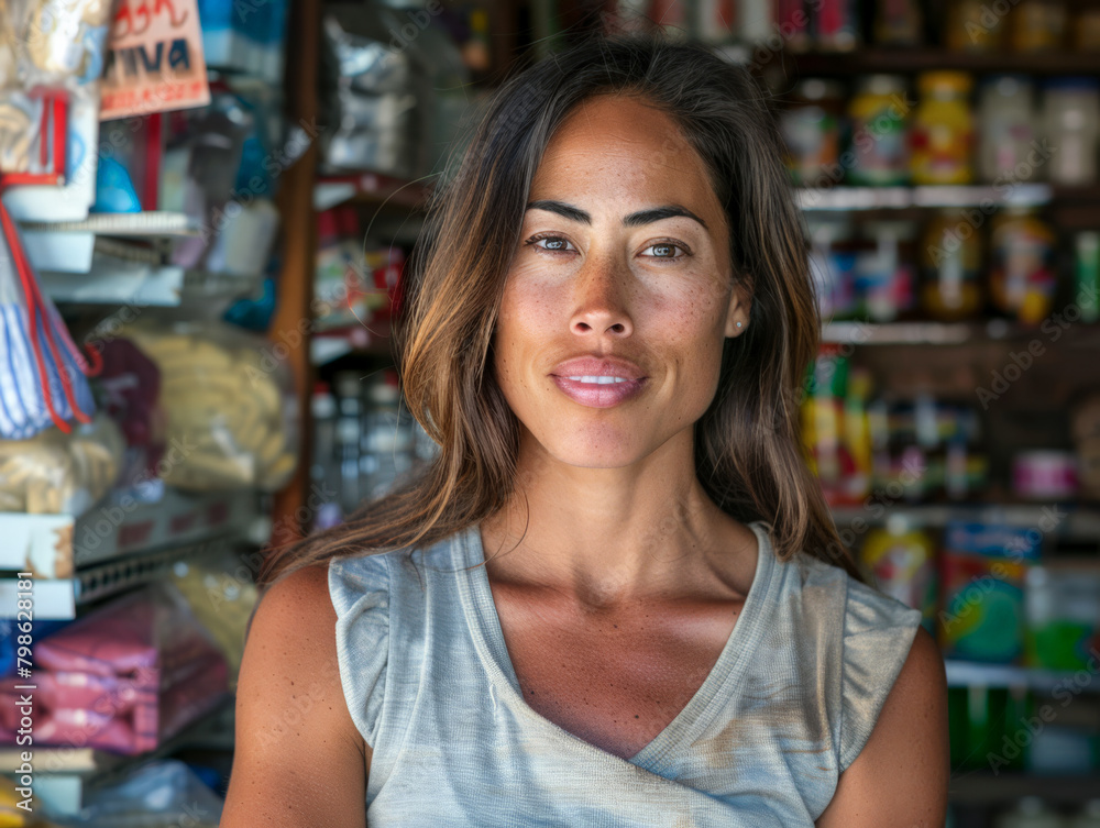 Young businesswoman portrait at her small business shop.