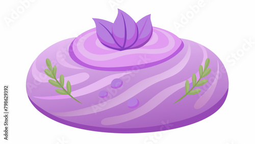 A squishy dough infused with calming lavender scent and designed for kneading and molding to ease tension and promote sensory exploration.. Vector illustration