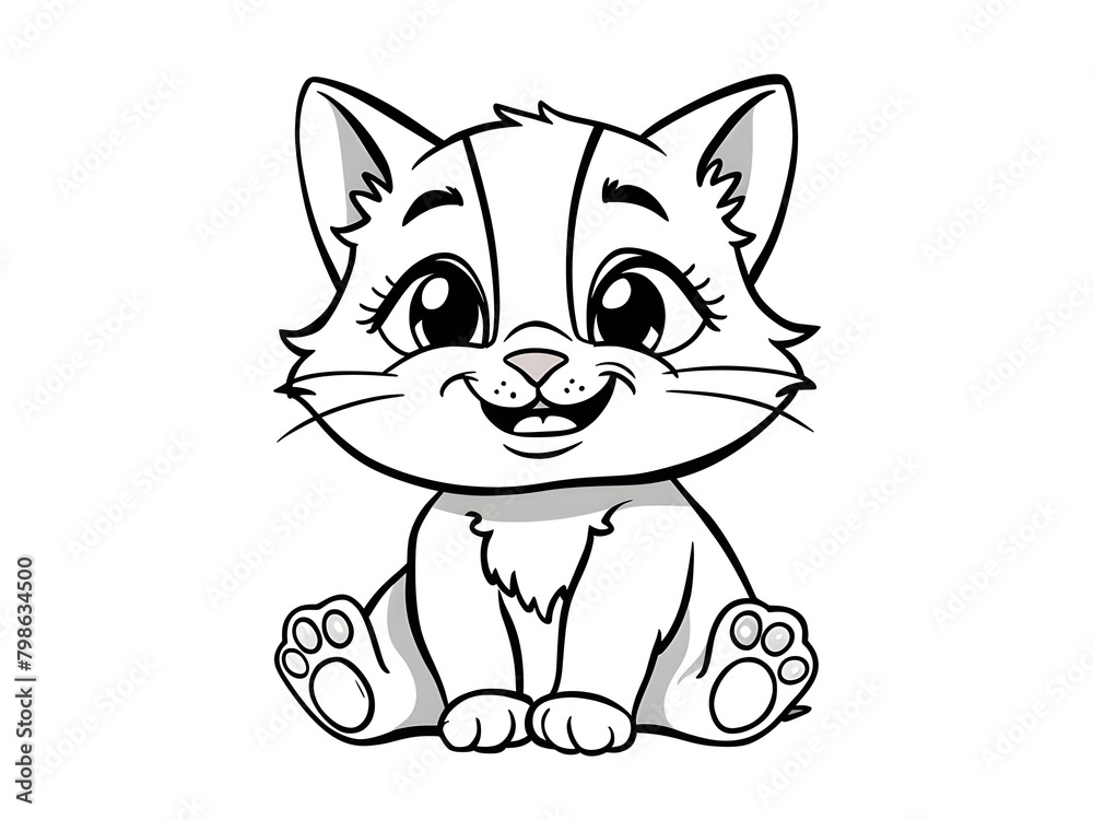 illustration of a kitten  art design