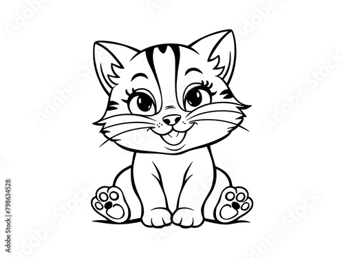 illustration of a kitten  art design
