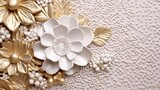 Luxurious Gold Floral Centerpiece Close-Up Decoration