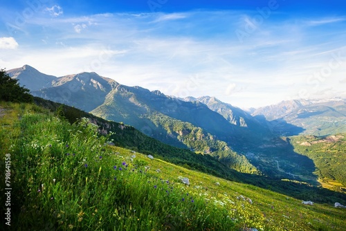 View mountains landscape huesca