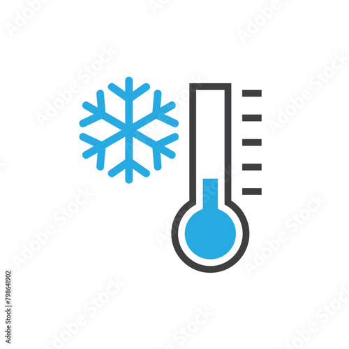 illustration of hypothermia, vector art.