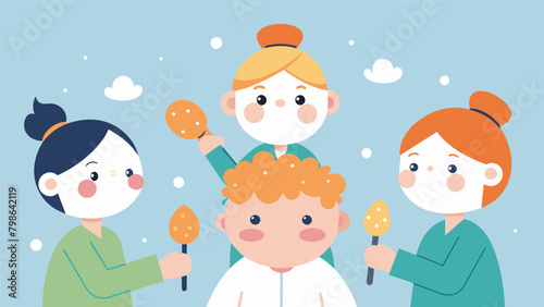 Some characters use small brushes to gently scrub their skin exfoliating and promoting circulation..