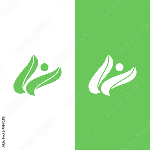 leaf green logo design and symbol