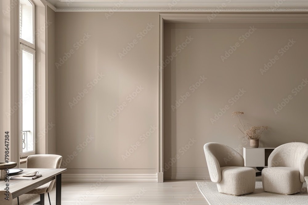 Modern Minimalist Dining Room: Luxurious Contemporary Apartment Interior Panorama Modern Minimalist Dining Room: Luxurious Contemporary Apartment Interior Panorama