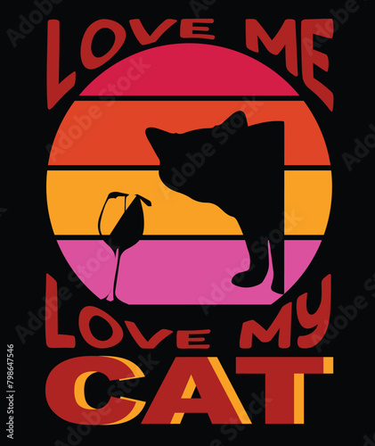 My Love Cat T-shirt Design