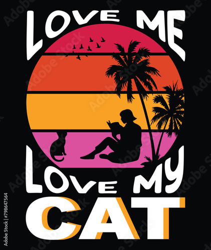 My Love Cat T-shirt Design
