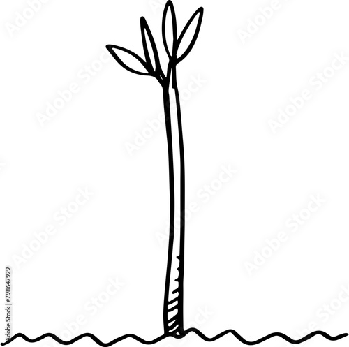 cute cartoon mangrove illustration.