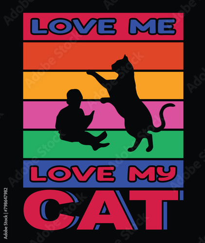 My Love Cat T-shirt Design