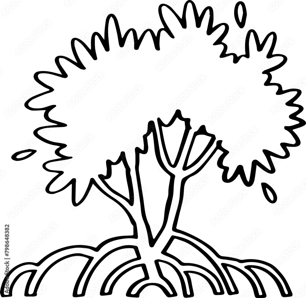cute cartoon mangrove illustration. cute cartoon mangrove illustration.