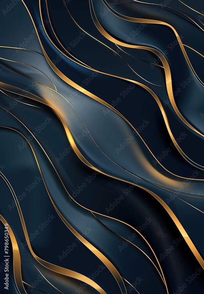Elegant Dark Blue and Golden arc with blue background - Vector Illustration Elegant Dark Blue and Golden arc with blue background - Vector Illustration