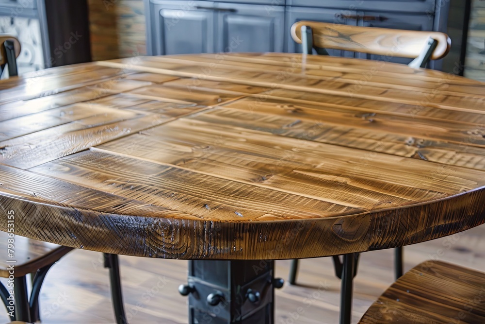 Round Wood Design Kitchen Table: Elegant Round Table Wood Cafe Texture