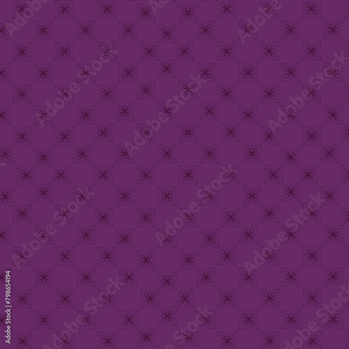 Seamless pattern with floral lines. purple background