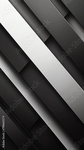 Contemporary presentation background with a sleek black and white striped geometric pattern, providing a sharp and modern aesthetic