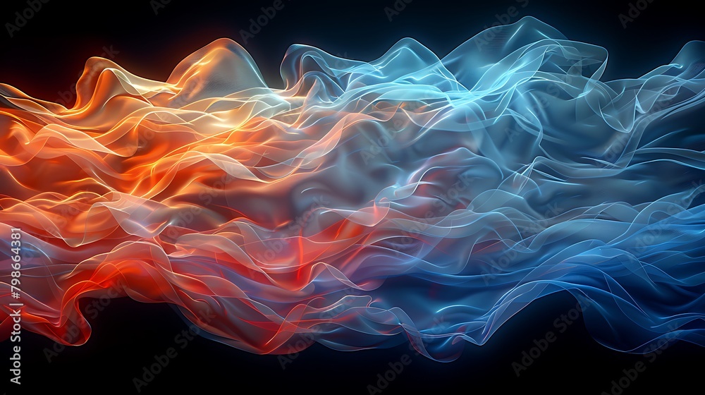 Obraz premium A slow-motion capture of the USA flag briskly waving in the wind, showcasing the beauty and dynamic flow of the flag as it flutters.