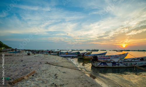 sunset on the beach