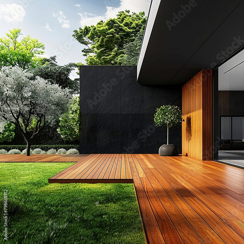 architektur, bauwerk, haus, anblick, fenster, Terasse, holz, Garten, Bäume, Himmel, architecture, building, house, sight, window, terrace, wood, garden, trees, sky
